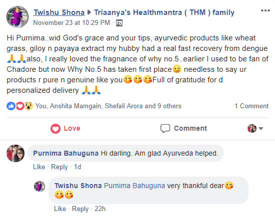 Triaanya’s Product feedback