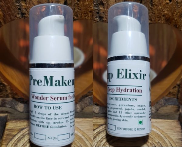 Pre Makeup Elixir Triaanyas health Mantra, Purnima bahuguna, Top Organic product company in India, Handmade Product, Frankincense, geranium, argan, rosehip, grapeseed, jojoba, sandal, rooh gulab
