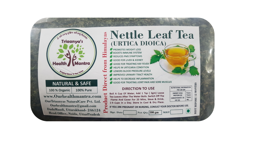 Nettle Leaf Tea, Urtica dioica, stinging nettle, Triaanyas, Purnima bahuguna, Top Organic product company in India, organic product Nettle Leaf Tea, Urtica dioica, stinging nettle, Triaanyas, Purnima bahuguna, Top Organic product company in India, organic product